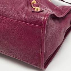Pre Owned Balenciaga Burgundy Leather RGH Classic City Tote