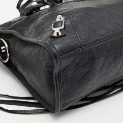 Pre Owned Balenciaga Black Leather Small Classic City RH Tote