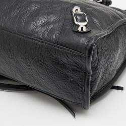 Pre Owned Balenciaga Black Leather Small Classic City RH Tote