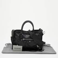 Pre Owned Balenciaga Black Leather Small Classic City RH Tote