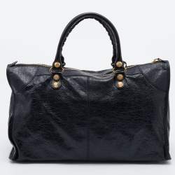 Pre Owned Balenciaga Black Leather RH Work Tote