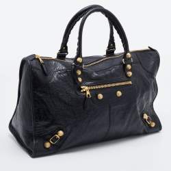 Pre Owned Balenciaga Black Leather RH Work Tote