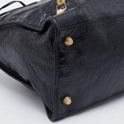 Pre Owned Balenciaga Black Leather RH Work Tote