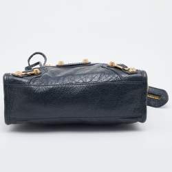 Pre Owned Balenciaga Anthracite Leather Mini RH City Tote