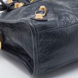 Pre Owned Balenciaga Anthracite Leather Mini RH City Tote
