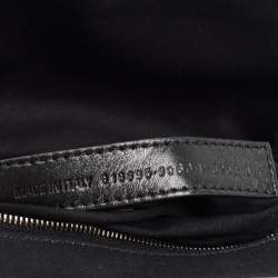Pre Owned Balenciaga White Crocodile Embossed Leather XS Cloud Clutch Bag