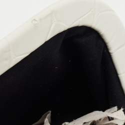 Pre Owned Balenciaga White Crocodile Embossed Leather XS Cloud Clutch Bag
