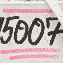 Pre Owned Balenciaga White Graffiti Leather Everyday Crossbody Bag