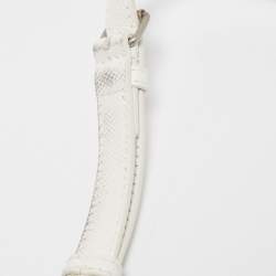 Pre Owned Balenciaga White Graffiti Leather Everyday Crossbody Bag