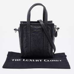 Pre Owned Balenciaga Grey Leather XS Bazar Shopper Tote