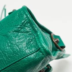 Pre Owned Balenciaga Green Leather Mini RH Classic City Bag