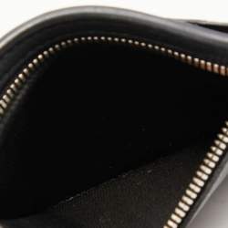 Pre Owned Balenciaga Black Leather Zip Card Holder