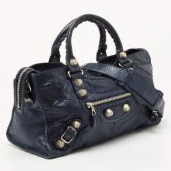 Pre Owned Balenciaga Blue Leather GGH Part Time Bag