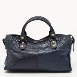 Pre Owned Balenciaga Blue Leather GGH Part Time Bag