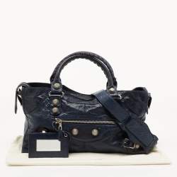 Pre Owned Balenciaga Blue Leather GGH Part Time Bag