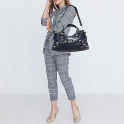 Pre Owned Balenciaga Blue Leather GGH Part Time Bag