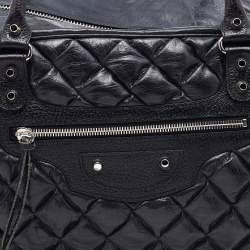 Balenciaga Black Quilted Chevre Leather Matelassé GM Bag