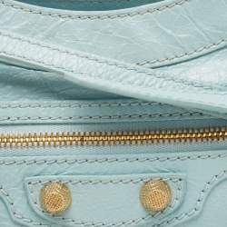 Pre Owned Balenciaga Blue Leather Classic Hip Crossbody Bag