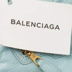 Pre Owned Balenciaga Blue Leather Classic Hip Crossbody Bag
