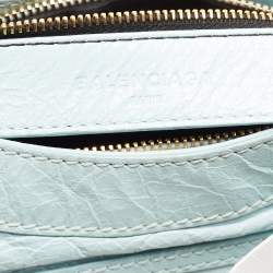 Pre Owned Balenciaga Blue Leather Classic Hip Crossbody Bag