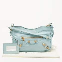 Pre Owned Balenciaga Blue Leather Classic Hip Crossbody Bag