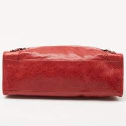 Pre Owned Balenciaga Red Leather RH City Tote