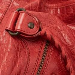 Pre Owned Balenciaga Red Leather RH City Tote