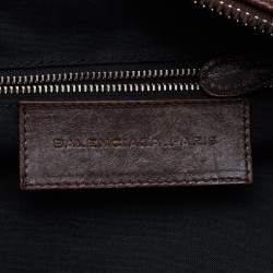 Pre Owned Balenciaga Brown Quilted Matelassé Leather MM Bag