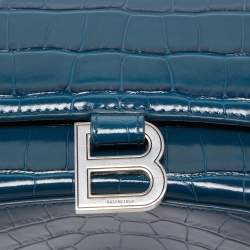 Pre Owned حقيبة بوكس بالمسياغا أورغلاس جلد أسود صغيرة بيد علوية