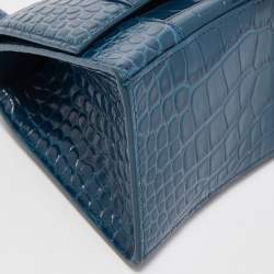 Pre Owned حقيبة بوكس بالمسياغا أورغلاس جلد أسود صغيرة بيد علوية