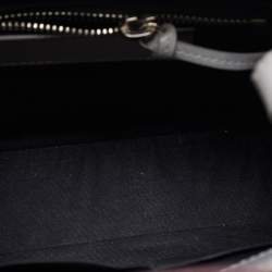 Pre Owned Balenciaga Grey Leather and Lizard Mini Padlock All Afternoon Tote