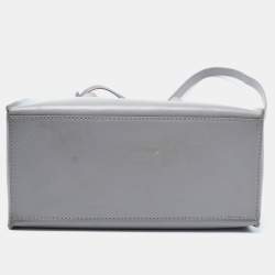 Pre Owned Balenciaga Grey Leather and Lizard Mini Padlock All Afternoon Tote