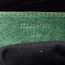 Pre Owned Balenciaga Green Leather GGH Work Tote