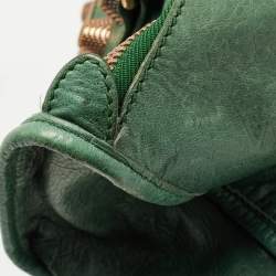 Pre Owned Balenciaga Green Leather GGH Work Tote