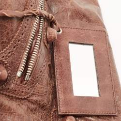 Pre Owned Balenciaga Brown Brogue Leather Work Tote