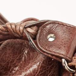 Pre Owned Balenciaga Brown Brogue Leather Work Tote