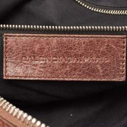 Pre Owned Balenciaga Brown Brogue Leather Work Tote