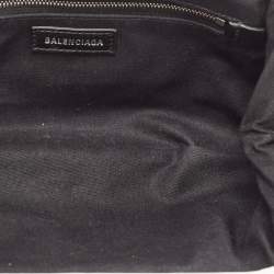 Pre Owned Balenciaga White Croc Embossed Leather XS Cloud Clutch Bag