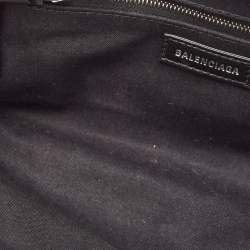 Pre Owned Balenciaga White Croc Embossed Leather XS Cloud Clutch Bag