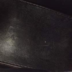 Pre Owned Balenciaga Black Croc Embossed Leather XS Hourglass Top Handle Bag