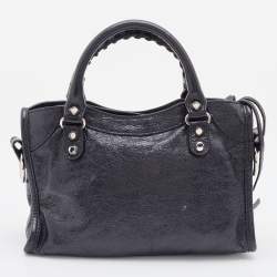 Pre Owned Balenciaga Black Leather Mini RH Classic City Bag