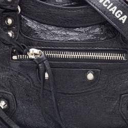 Pre Owned Balenciaga Black Leather Mini RH Classic City Bag