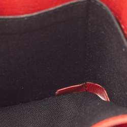 مملوكة مسبقًا Balenciaga Red Leather Mini Trifold Wallet