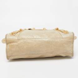 Pre Owned Balenciaga Argent Leather Giant 21 Gold Motorcycle City Bag
