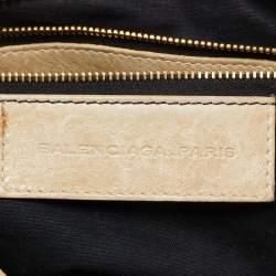Pre Owned Balenciaga Argent Leather Giant 21 Gold Motorcycle City Bag