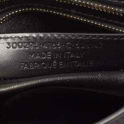 Pre Owned Balenciaga Black/Indigo Leather and Python Mini Classic Metallic Edge City Bag