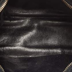 Pre Owned Balenciaga Black/Indigo Leather and Python Mini Classic Metallic Edge City Bag