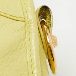 Pre Owned Balenciaga Light Green Leather Mini Classic City Tote