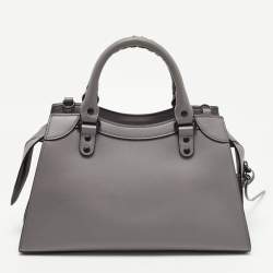 Pre Owned Balenciaga Grey Leather Small Neo Classic Tote