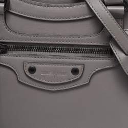 Pre Owned Balenciaga Grey Leather Small Neo Classic Tote